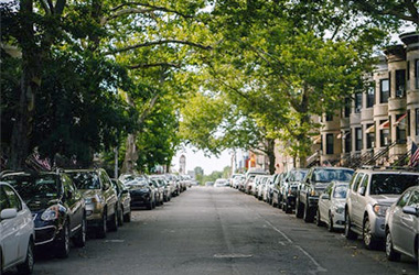 street with parked cars