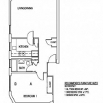 University Park North 1- Bedroom Apartment Floor Plan