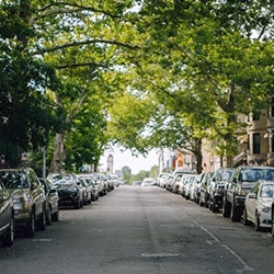 street with parked cars